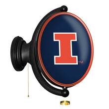 Load image into Gallery viewer, Illinois Fighting Illini: Original Oval Rotating Lighted Wall Sign - The Fan-Brand