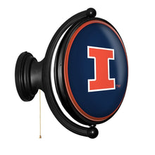 Load image into Gallery viewer, Illinois Fighting Illini: Original Oval Rotating Lighted Wall Sign - The Fan-Brand