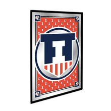 Load image into Gallery viewer, Illinois Fighting Illini: Team Spirit, Badge - Framed Mirrored Wall Sign - The Fan-Brand