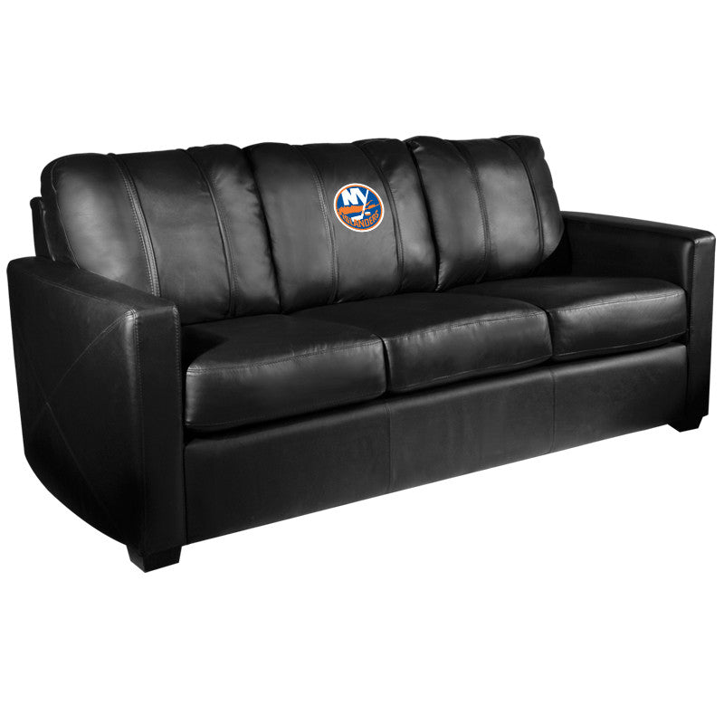 Silver Sofa with New York Islanders Logo