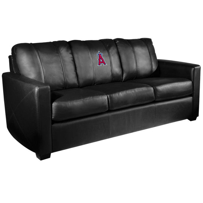 Silver Sofa with Los Angeles Angels Logo