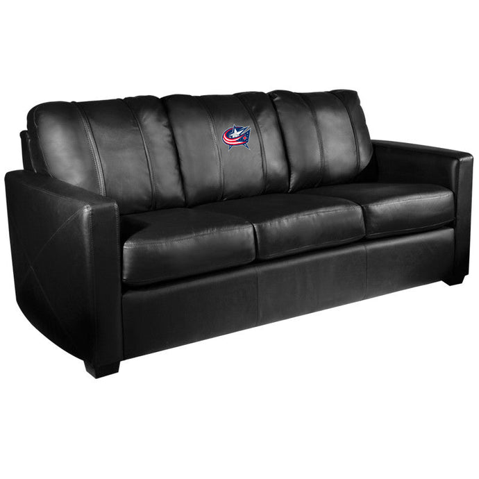 Silver Sofa with Columbus Blue Jackets Logo