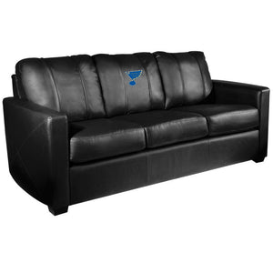 Silver Sofa with St. Louis Blues Logo