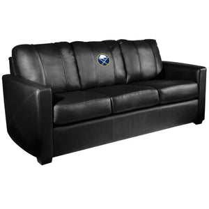 Silver Sofa with Buffalo Sabres Logo