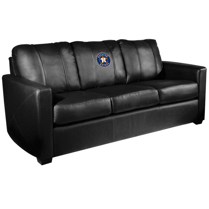 Silver Sofa with Houston Astros Logo