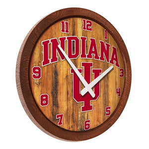 Indiana Hoosiers: "Faux" Barrel Top Wall Clock - The Fan-Brand