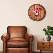 Load image into Gallery viewer, Indiana Hoosiers: &quot;Faux&quot; Barrel Top Wall Clock - The Fan-Brand