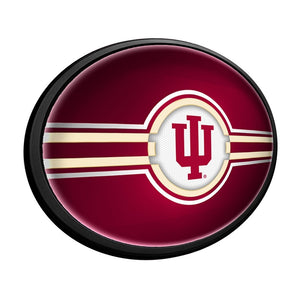 Indiana Hoosiers: Oval Slimline Lighted Wall Sign - The Fan-Brand