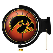 Load image into Gallery viewer, Iowa Hawkeyes: Basketball - Original Round Rotating Lighted Wall Sign - The Fan-Brand