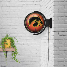 Load image into Gallery viewer, Iowa Hawkeyes: Basketball - Original Round Rotating Lighted Wall Sign - The Fan-Brand