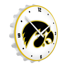 Load image into Gallery viewer, Iowa Hawkeyes: Bottle Cap Lighted Wall Clock - The Fan-Brand