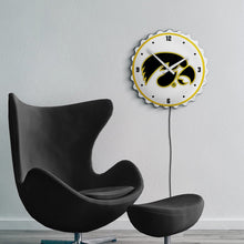 Load image into Gallery viewer, Iowa Hawkeyes: Bottle Cap Lighted Wall Clock - The Fan-Brand