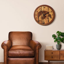 Load image into Gallery viewer, Iowa Hawkeyes: Branded &quot;Faux&quot; Barrel Top Wall Clock - The Fan-Brand