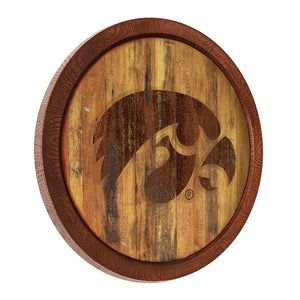 Iowa Hawkeyes: Branded Round "Faux" Barrel Top Sign - The Fan-Brand