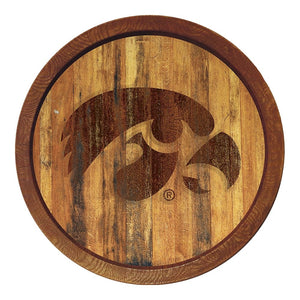 Iowa Hawkeyes: Branded Round "Faux" Barrel Top Sign - The Fan-Brand