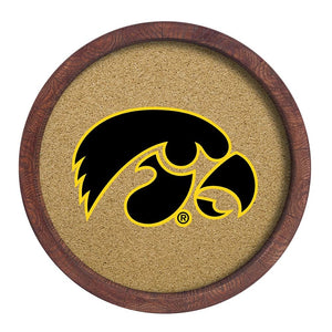 Iowa Hawkeyes: "Faux" Barrel Framed Cork Board - The Fan-Brand