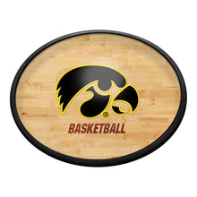 Load image into Gallery viewer, Iowa Hawkeyes: Hardwood - Oval Slimline Lighted Wall Sign - The Fan-Brand
