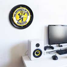Load image into Gallery viewer, Iowa Hawkeyes: Herky - Ribbed Frame Wall Clock - The Fan-Brand