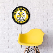 Load image into Gallery viewer, Iowa Hawkeyes: Herky - Round Slimline Lighted Wall Sign - The Fan-Brand