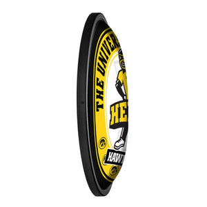 Iowa Hawkeyes: Herky - Round Slimline Lighted Wall Sign - The Fan-Brand