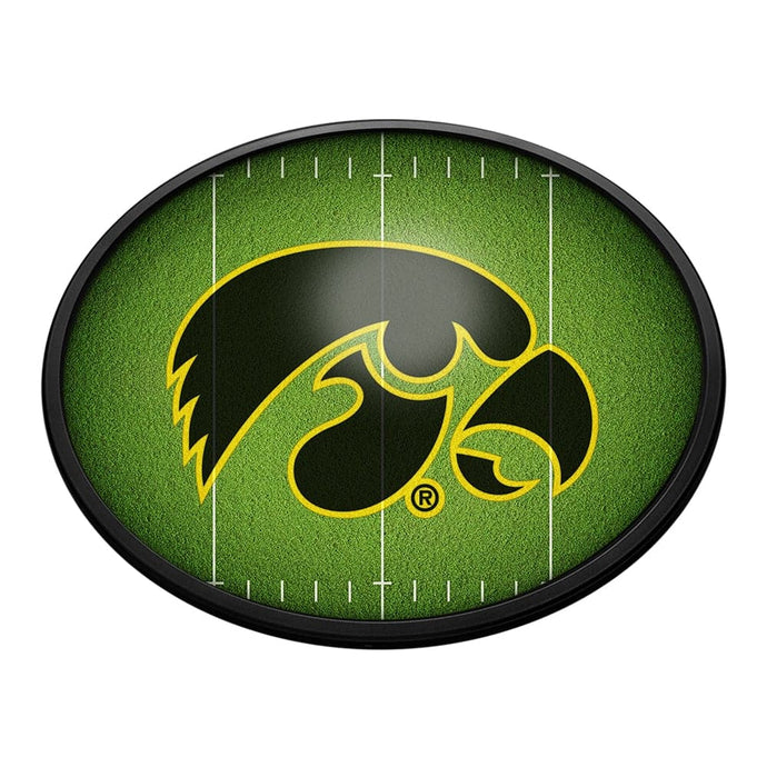 Iowa Hawkeyes: On the 50 - Oval Slimline Lighted Wall Sign - The Fan-Brand