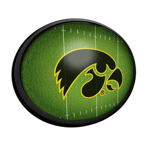 Iowa Hawkeyes: On the 50 - Oval Slimline Lighted Wall Sign - The Fan-Brand