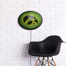 Load image into Gallery viewer, Iowa Hawkeyes: On the 50 - Oval Slimline Lighted Wall Sign - The Fan-Brand