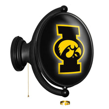 Load image into Gallery viewer, Iowa Hawkeyes: Original Oval Rotating Lighted Wall Sign - The Fan-Brand