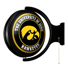 Load image into Gallery viewer, Iowa Hawkeyes: Original Round Rotating Lighted Wall Sign - The Fan-Brand