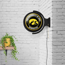 Load image into Gallery viewer, Iowa Hawkeyes: Original Round Rotating Lighted Wall Sign - The Fan-Brand