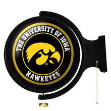 Load image into Gallery viewer, Iowa Hawkeyes: Original Round Rotating Lighted Wall Sign - The Fan-Brand