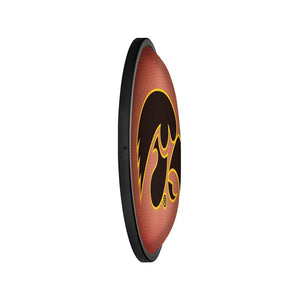 Iowa Hawkeyes: Pigskin - Oval Slimline Lighted Wall Sign - The Fan-Brand