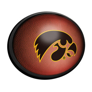 Iowa Hawkeyes: Pigskin - Oval Slimline Lighted Wall Sign - The Fan-Brand