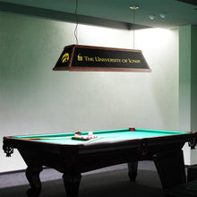 Load image into Gallery viewer, Iowa Hawkeyes: Premium Wood Pool Table Light - The Fan-Brand