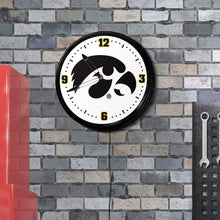 Load image into Gallery viewer, Iowa Hawkeyes: Retro Lighted Wall Clock - The Fan-Brand