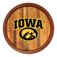 Load image into Gallery viewer, Iowa Hawkeyes: Round &quot;Faux&quot; Barrel Top Sign - The Fan-Brand