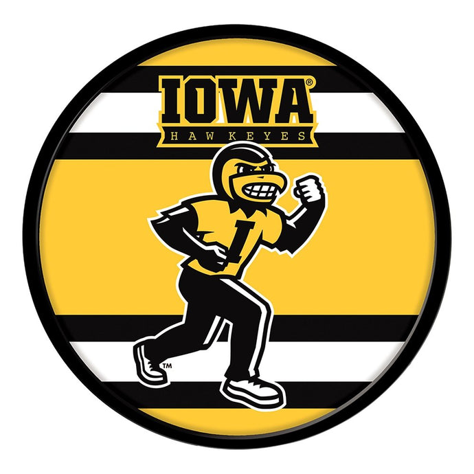 Iowa Hawkeyes: Stripes - Round Modern Disc Wall Sign - The Fan-Brand