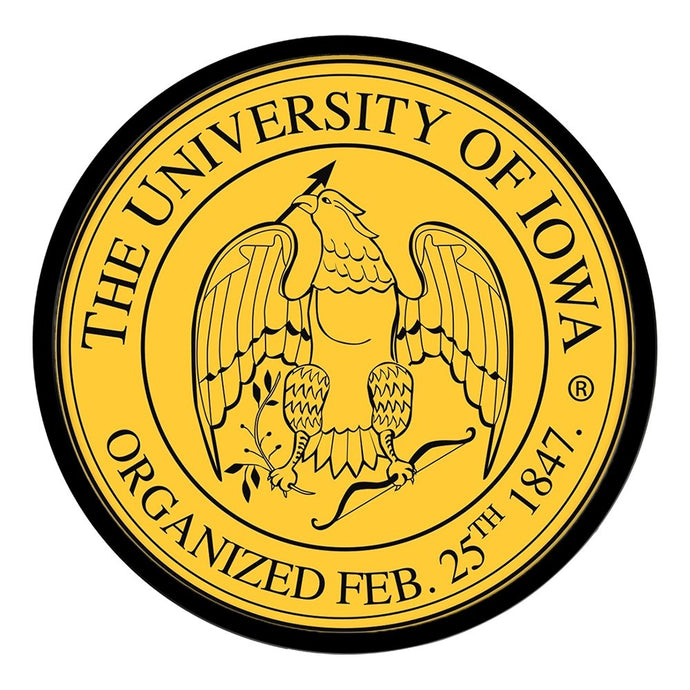 Iowa Hawkeyes: University Seal - Round Modern Disc Wall Sign - The Fan-Brand