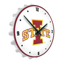 Load image into Gallery viewer, Iowa State Cyclones: Bottle Cap Lighted Wall Clock - The Fan-Brand