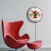 Load image into Gallery viewer, Iowa State Cyclones: Bottle Cap Lighted Wall Clock - The Fan-Brand