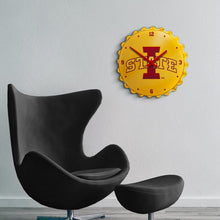 Load image into Gallery viewer, Iowa State Cyclones: Bottle Cap Wall Clock - The Fan-Brand