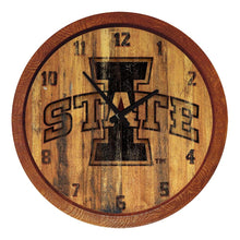 Load image into Gallery viewer, Iowa State Cyclones: Branded &quot;Faux&quot; Barrel Top Wall Clock - The Fan-Brand