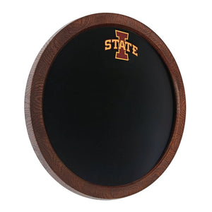 Iowa State Cyclones: Chalkboard Round "Faux" Barrel Top Sign - The Fan-Brand