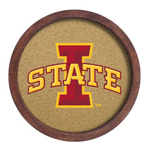 Load image into Gallery viewer, Iowa State Cyclones: &quot;Faux&quot; Barrel Framed Cork Board - The Fan-Brand