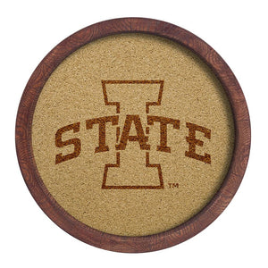 Iowa State Cyclones: "Faux" Barrel Framed Cork Board - The Fan-Brand