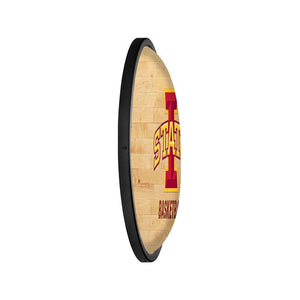 Iowa State Cyclones: Hardwood - Oval Slimline Lighted Wall Sign - The Fan-Brand