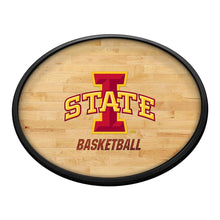 Load image into Gallery viewer, Iowa State Cyclones: Hardwood - Oval Slimline Lighted Wall Sign - The Fan-Brand