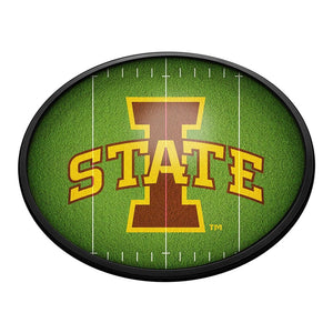 Iowa State Cyclones: On the 50 - Oval Slimline Lighted Wall Sign - The Fan-Brand