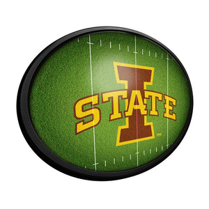 Iowa State Cyclones: On the 50 - Oval Slimline Lighted Wall Sign - The Fan-Brand