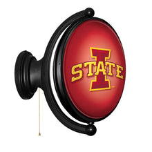 Load image into Gallery viewer, Iowa State Cyclones: Original Oval Rotating Lighted Wall Sign - The Fan-Brand